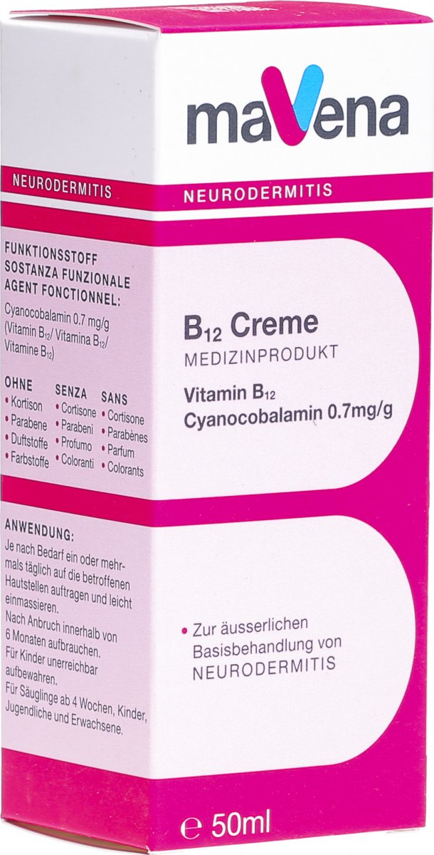 Mavena B12 Creme Tube 50ml in der Adler Apotheke