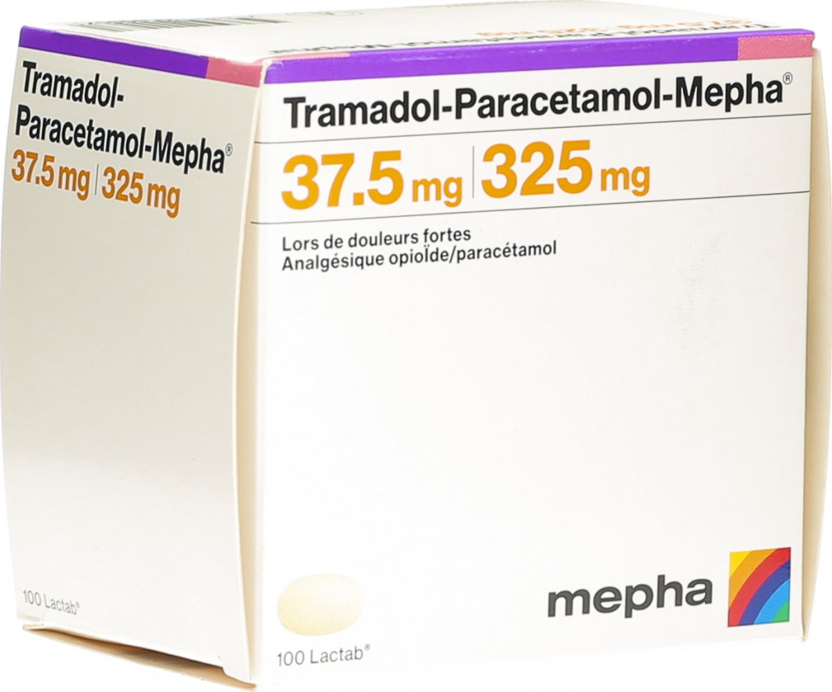 Tramadol-paracetamol Mepha 37.5/325mg 100 Stück in der Adler Apotheke