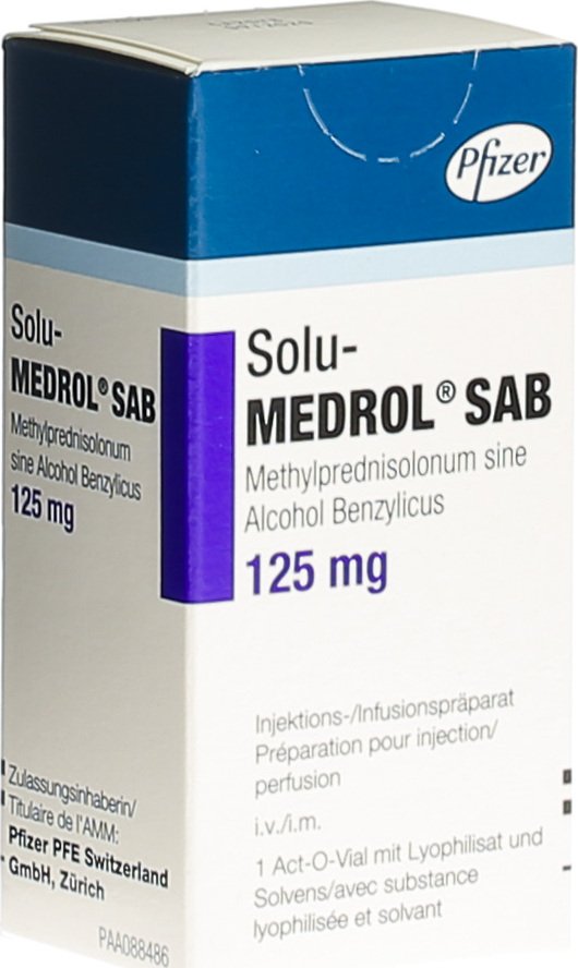 Solumedrol Sab 125mg C Solv Act O Vial in der Adler Apotheke