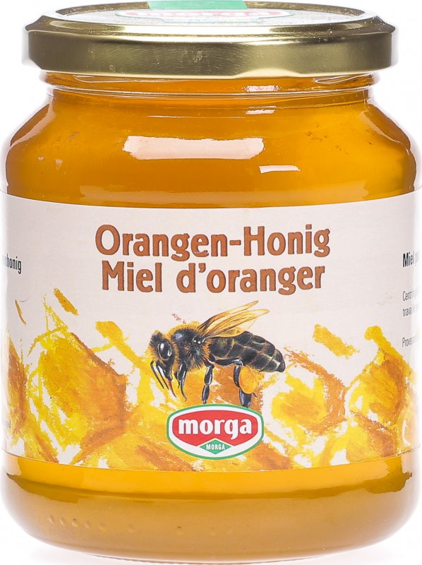 Morga Orangen Honig Glas 500g in der Adler Apotheke