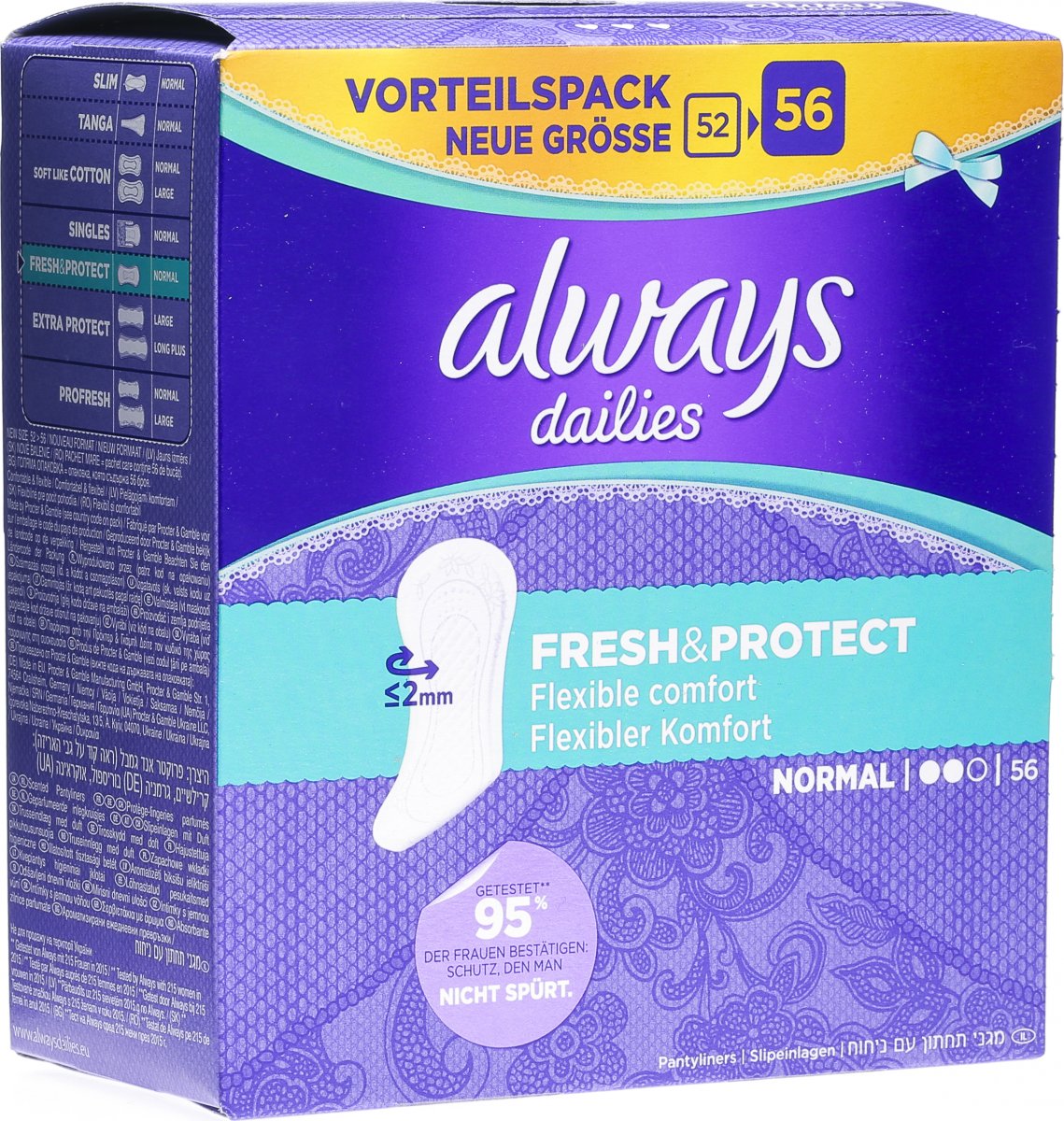 Always Slipeinlage Fresh&Protect Normal 56 Stück in der Adler Apotheke