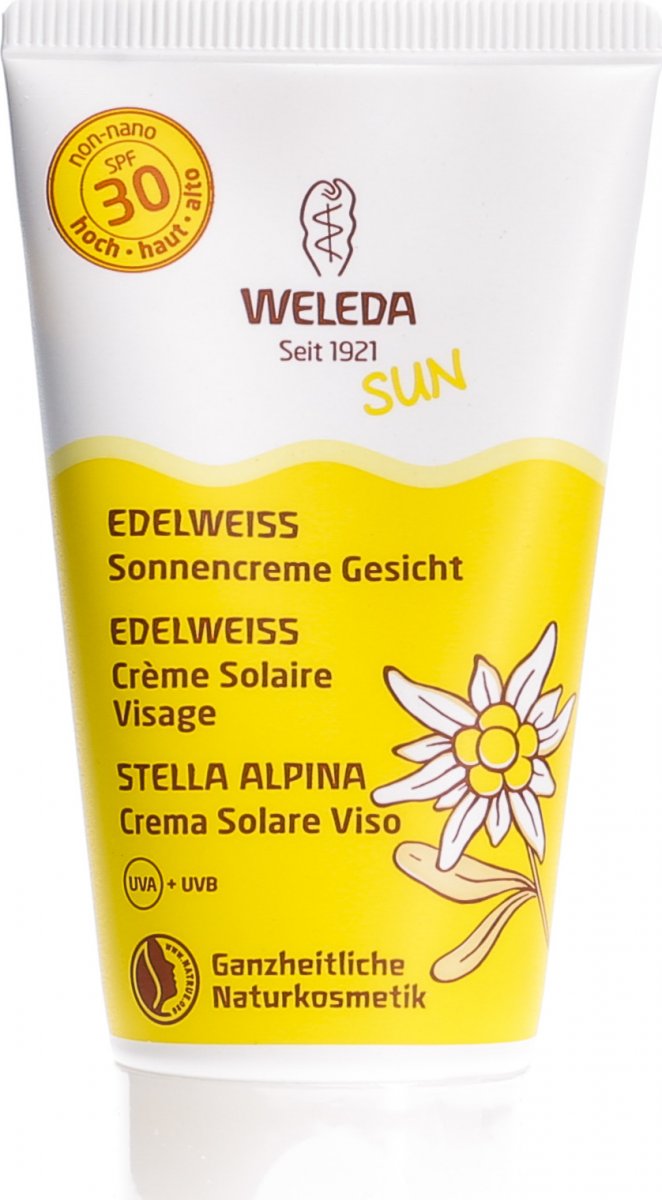 Weleda Edelweiss Sonnencreme Gesicht LSF 30 50ml in der Adler Apotheke