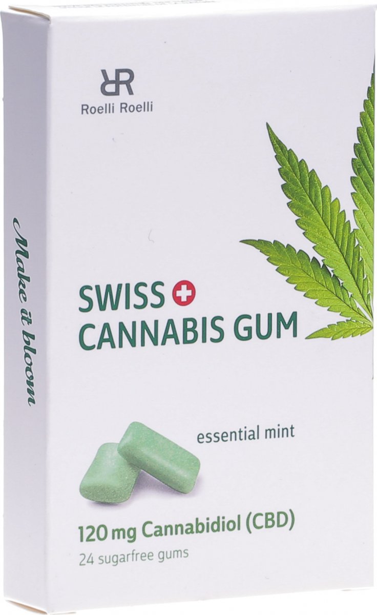 Swiss Cannabis Gum 120mg CBD Mint Box 24 Stück in der Adler Apotheke