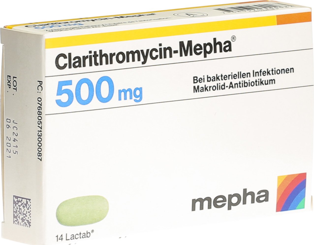 Clarithromycin Mepha Lactab 500mg 14 Stück in der Adler Apotheke