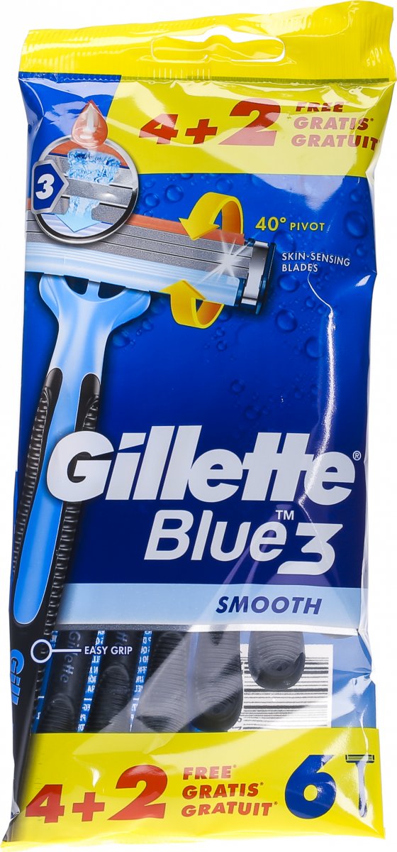 Gillette Blue 3 Smooth Einwegrasierer 6 Stück in der Adler Apotheke