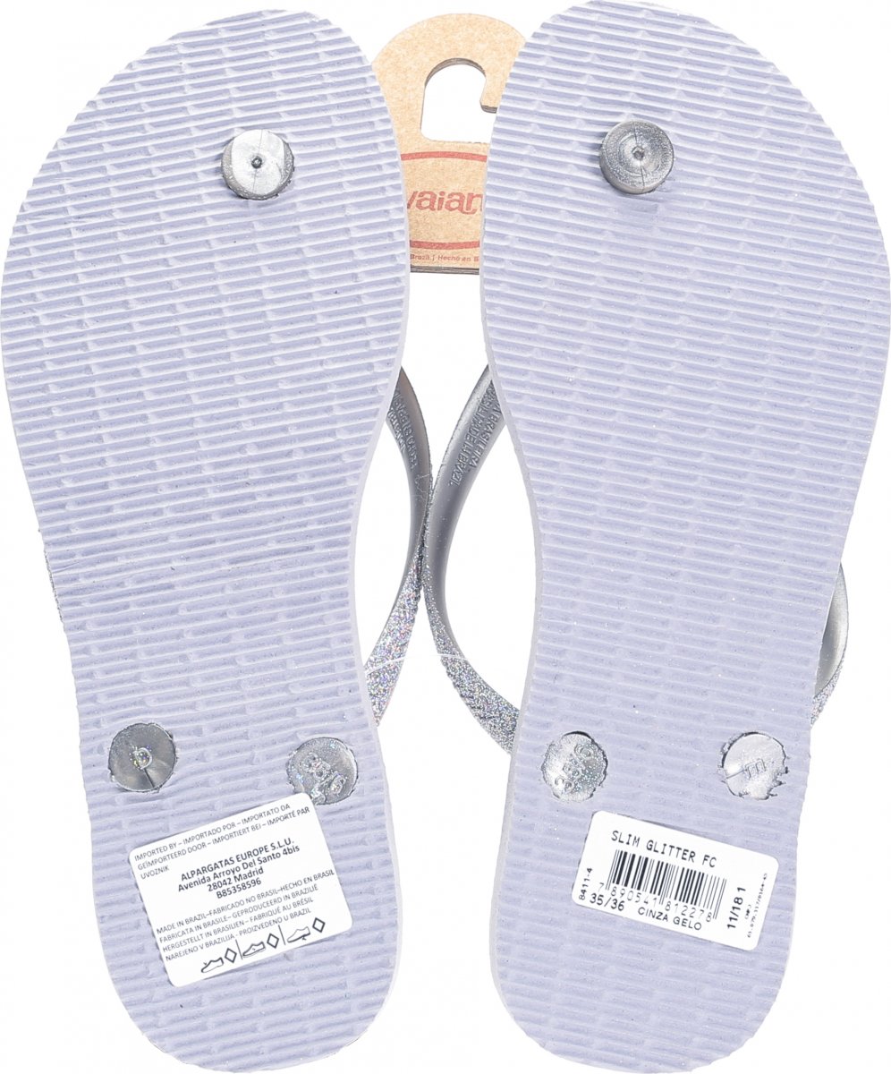 havaianas grey glitter