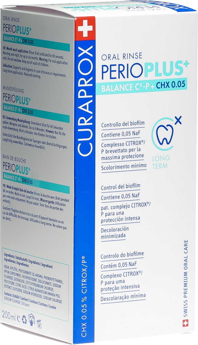 Curaprox Perio Plus Balance CHX 0.05% 200ml in der Adler Apotheke