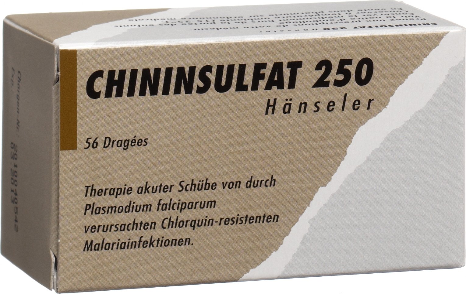 Chininsulfat 250 Haenseler Dragees 250mg 56 Stück in der Adler Apotheke