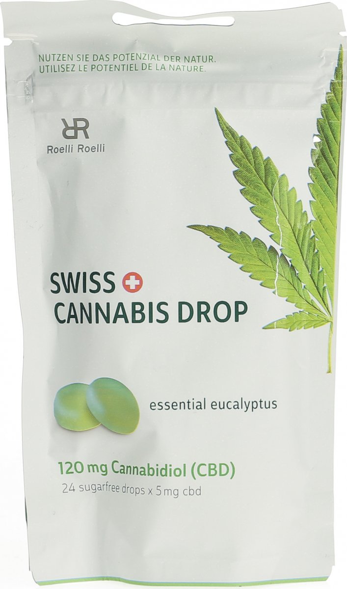 Swiss Cannabis Drop 120mg Cbd Eukalyp Beutel 24 Stück in der Adler Apotheke