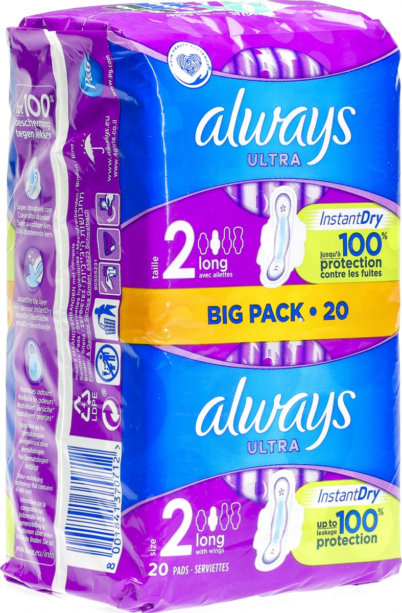 Always Ultra Binde Long mit Flügeln Bigpack 20 Stück in der Adler Apotheke