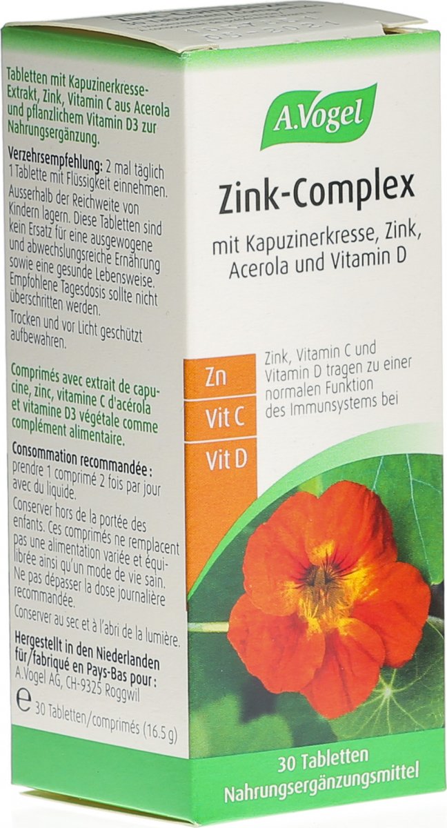 Vogel Zink Complex Tabletten Glasflasche 30 Stuck In Der Adler