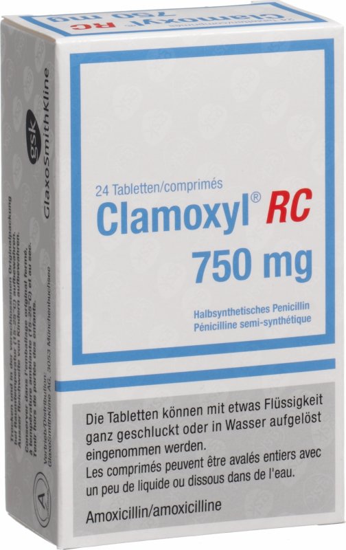 Clamoxyl Rc Tabletten 750mg 24 Stück in der Adler Apotheke