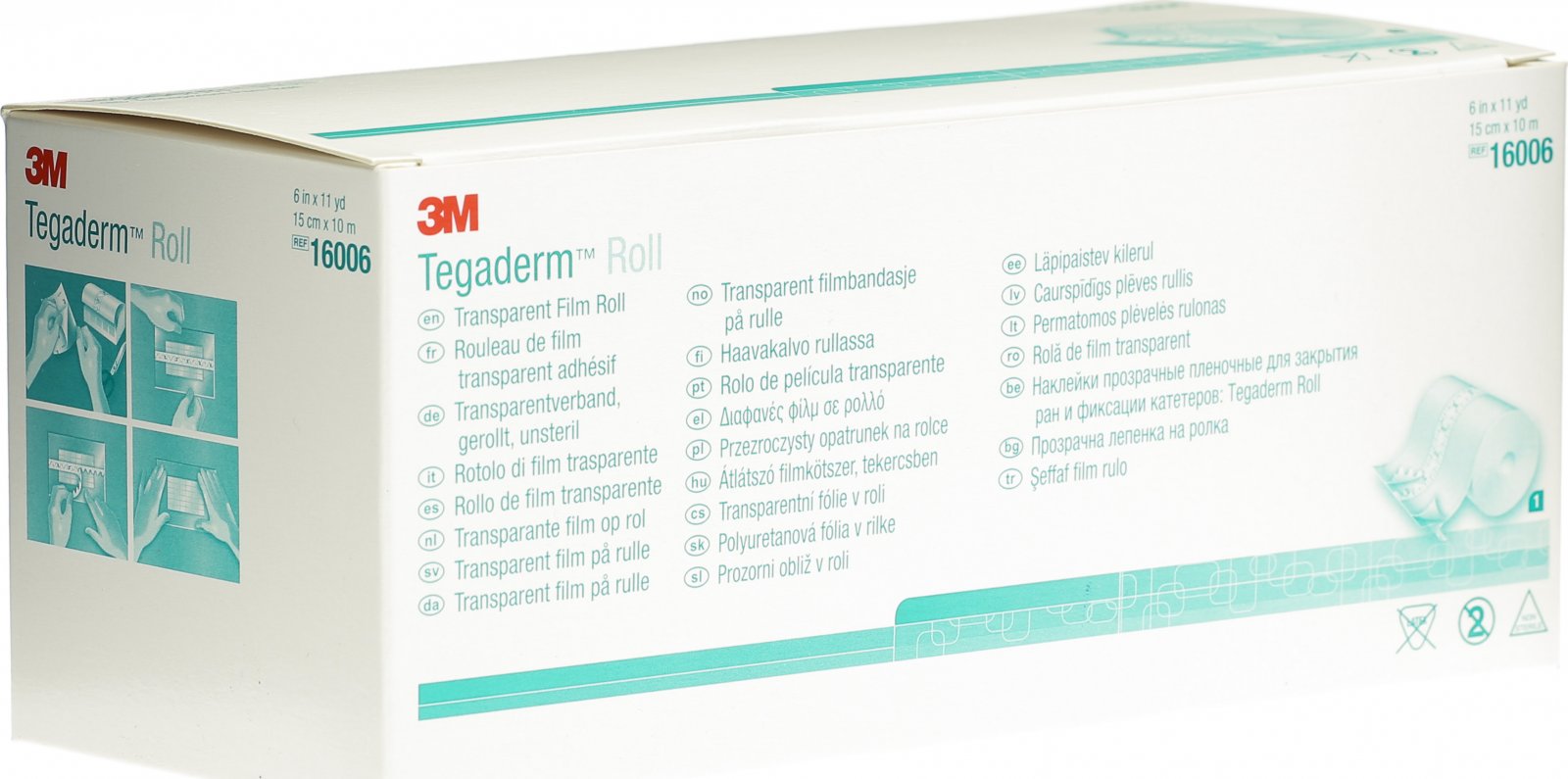 3M Tegaderm Roll Wundverband 15cmx10m Transparent in der Adler Apotheke