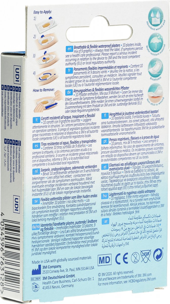 3M Nexcare Tattoo Waterproof 26x57mm 10 Stück in der Adler Apotheke
