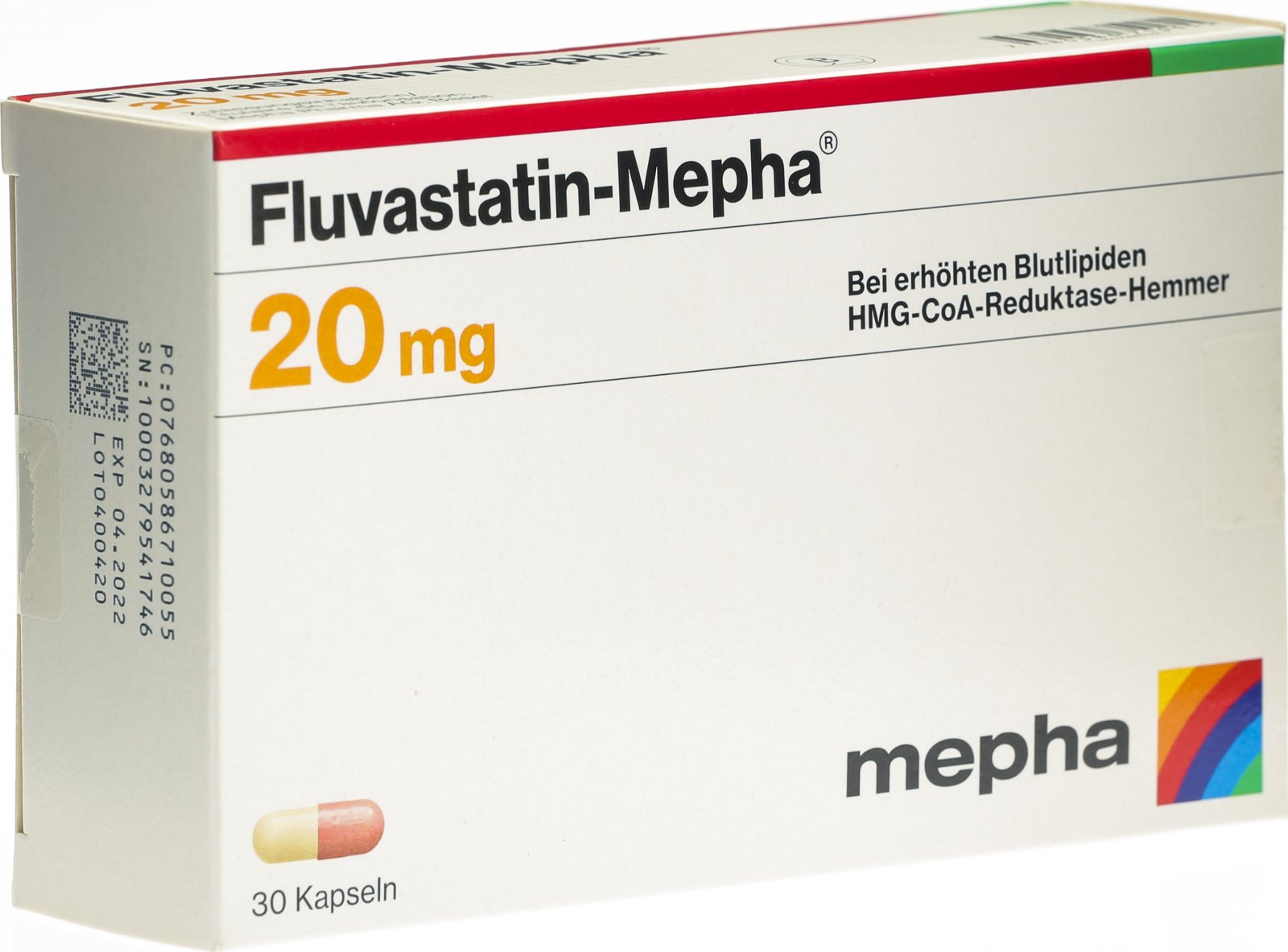 Fluvastatin Mepha Kapseln 20mg 30 Stück in der Adler Apotheke