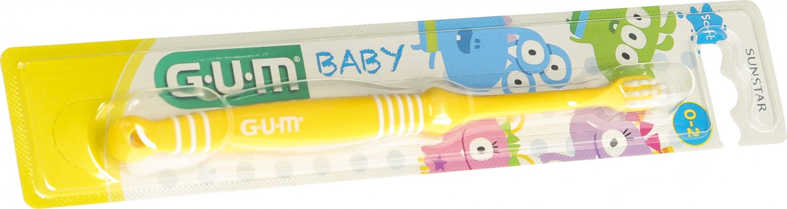 Gum Sunstar Brosse A Dents Pour Bebe 0 2 Ans Jaune In Der Adler Apotheke