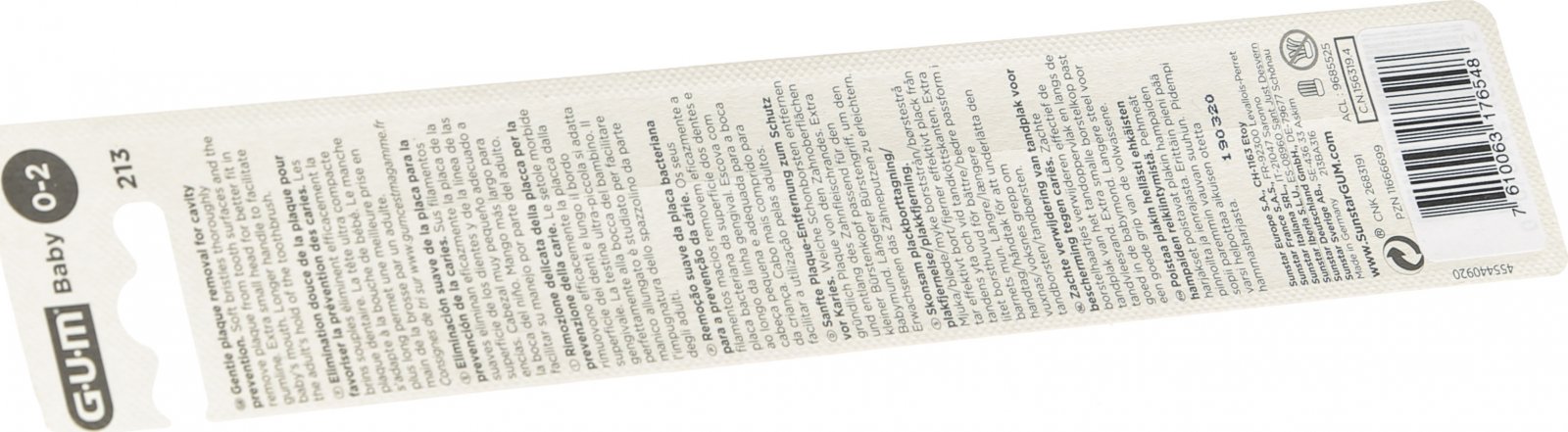 Gum Sunstar Brosse A Dents Pour Bebe 0 2 Ans Jaune In Der Adler Apotheke