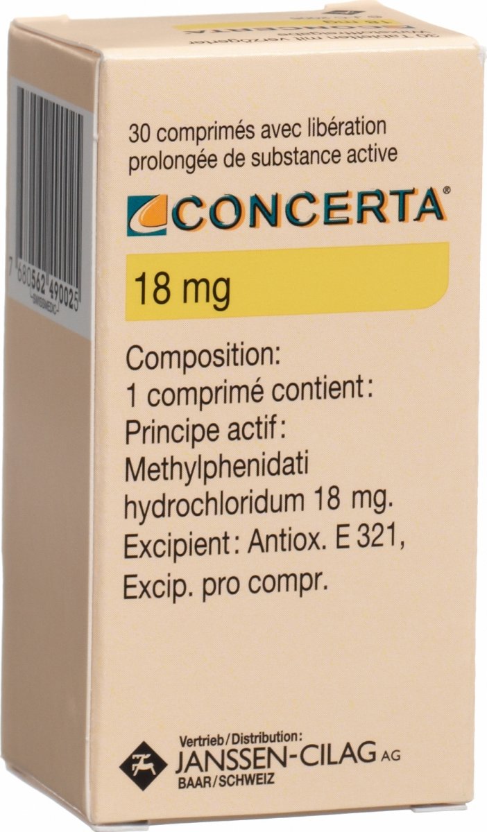 Concerta Tabletten 18mg 30 Stück in der Adler Apotheke