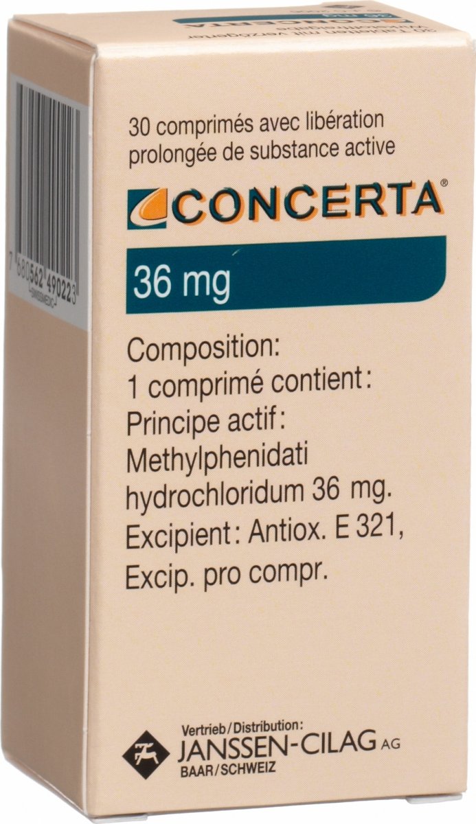 Concerta Tabletten 36mg 30 Stück in der Adler Apotheke