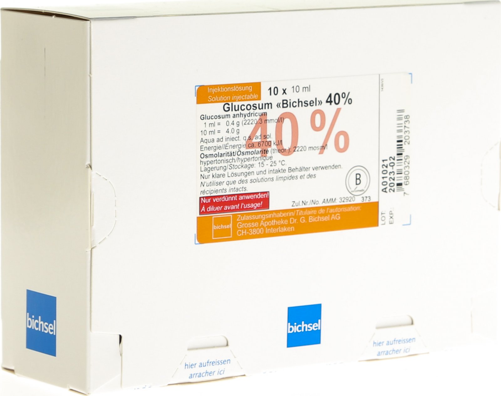 Glucose 40 10ml Wieviel Gramm