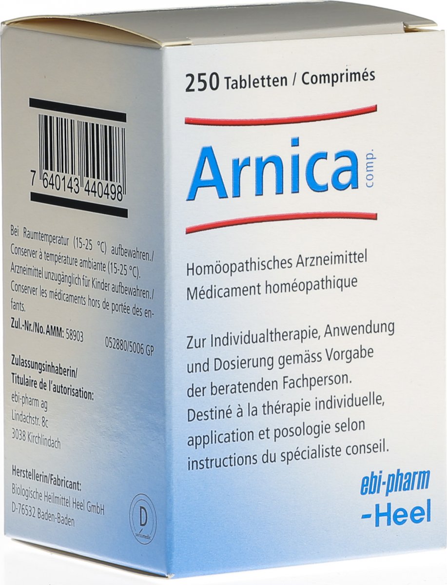 Arnica Comp Heel Tabletten 250 Stück in der Adler Apotheke