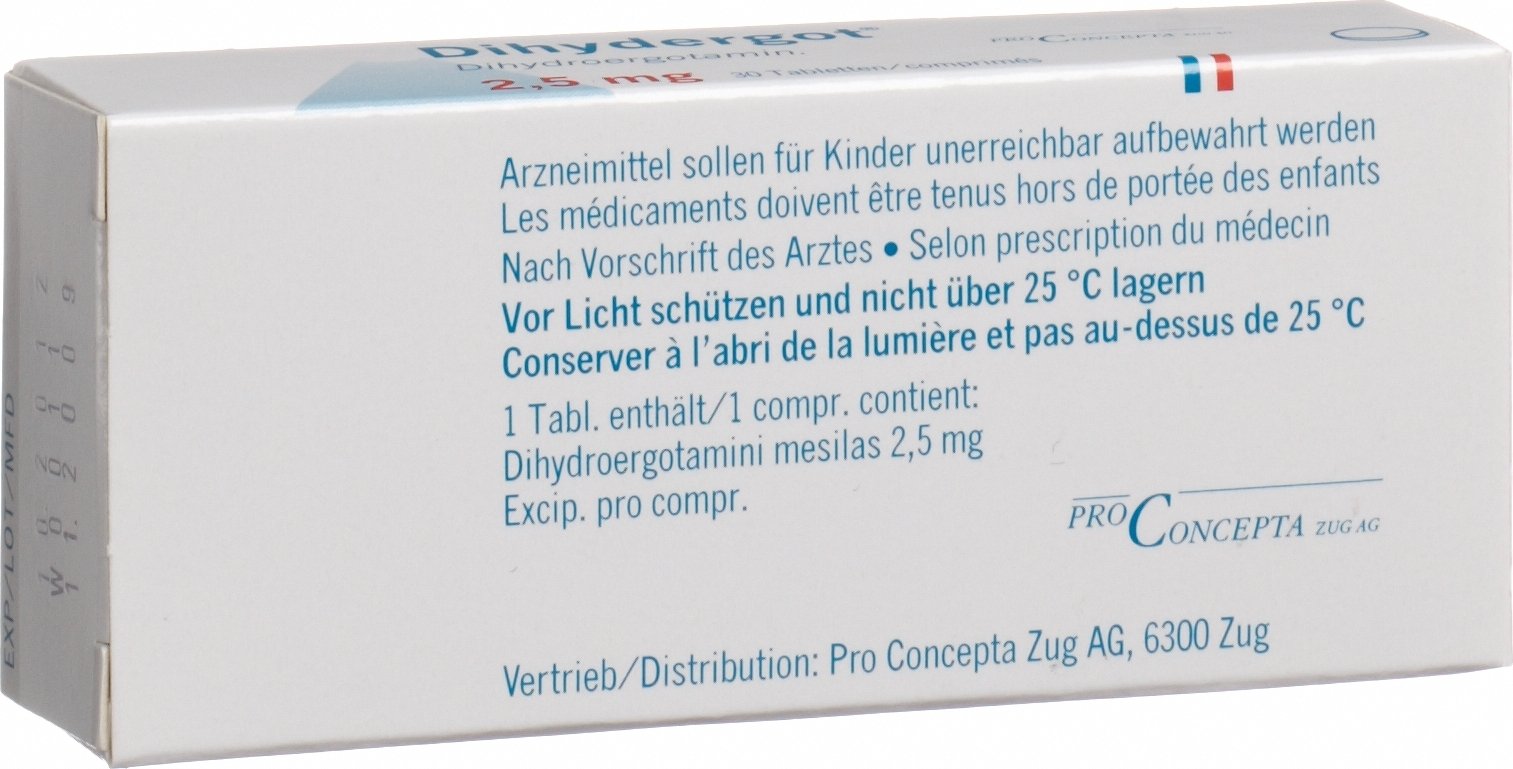Dihydergot Tabletten 2.5mg 30 Stück in der Adler Apotheke