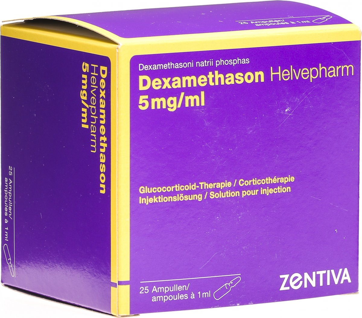 Dexamethason Helvepharm 5mg/ml Ampullen 25 Stück in der Adler Apotheke