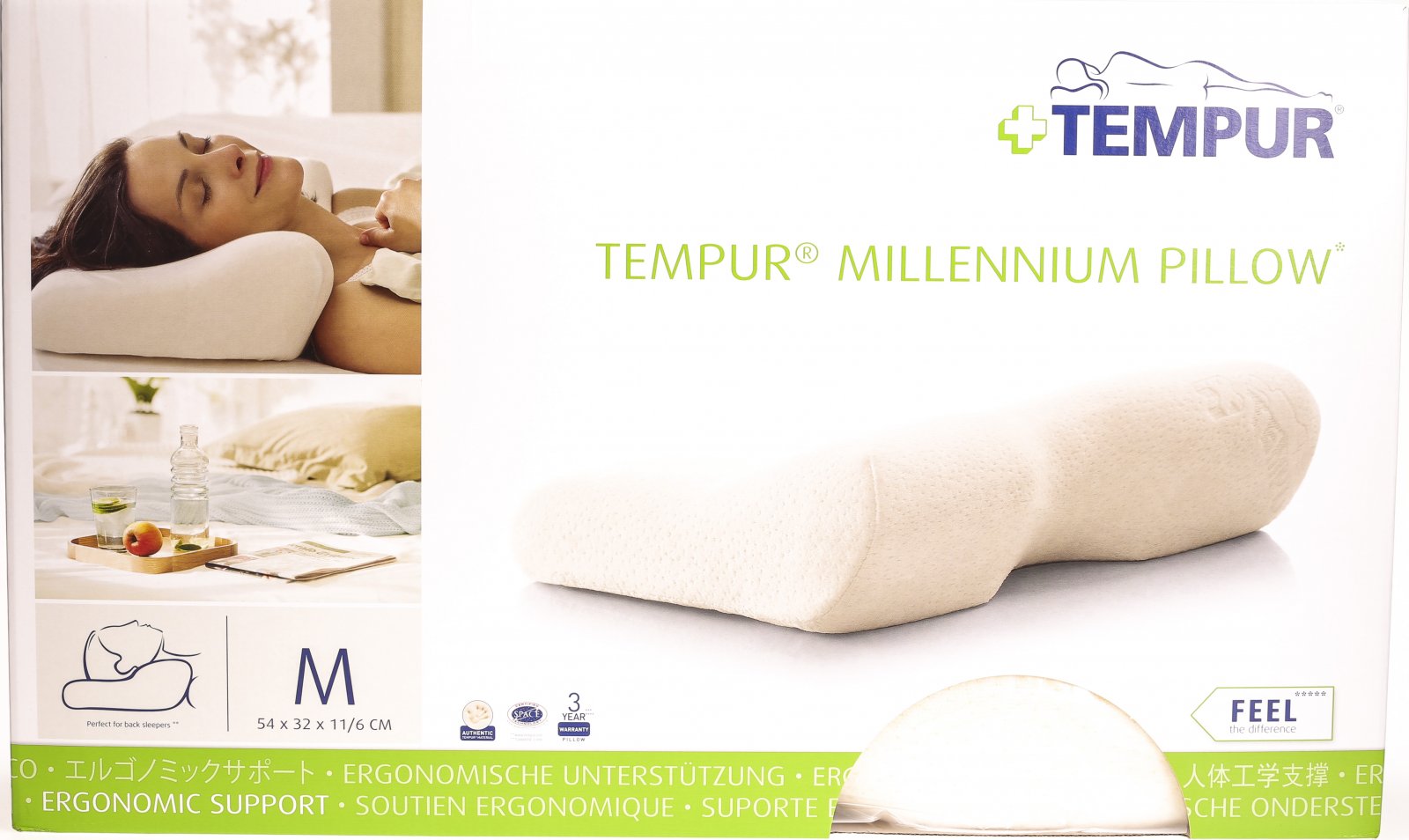 Tempur Stand Millenium Kissen M 54x32x11cm in der Adler Apotheke