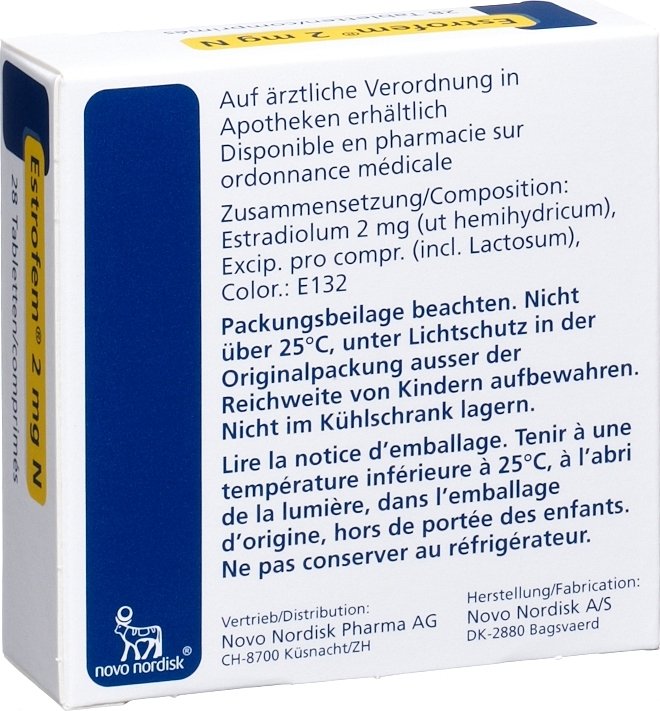 Estrofem 2mg N Tabletten 2mg 28 Stück in der Adler Apotheke Estrofem 2mg N Tabletten 2mg 28 Stück in der Adler Apotheke