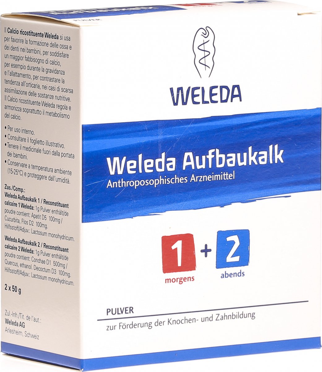 Weleda Aufbaukalk 1+2 Pulver 2x 50g in der Adler Apotheke
