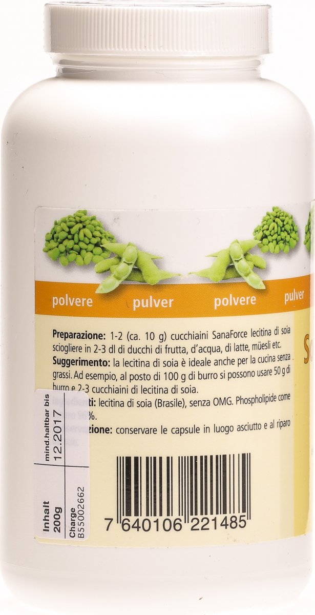 SanaForce SojaLecithin Pulver 200g in der Adler Apotheke