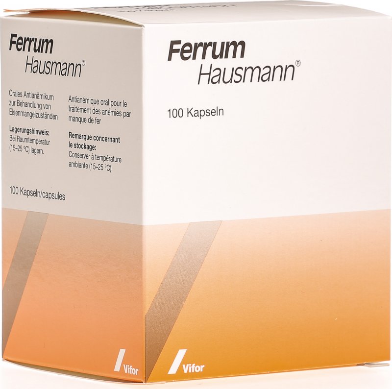 Ferrum Hausmann 100 Kapseln in der Adler Apotheke