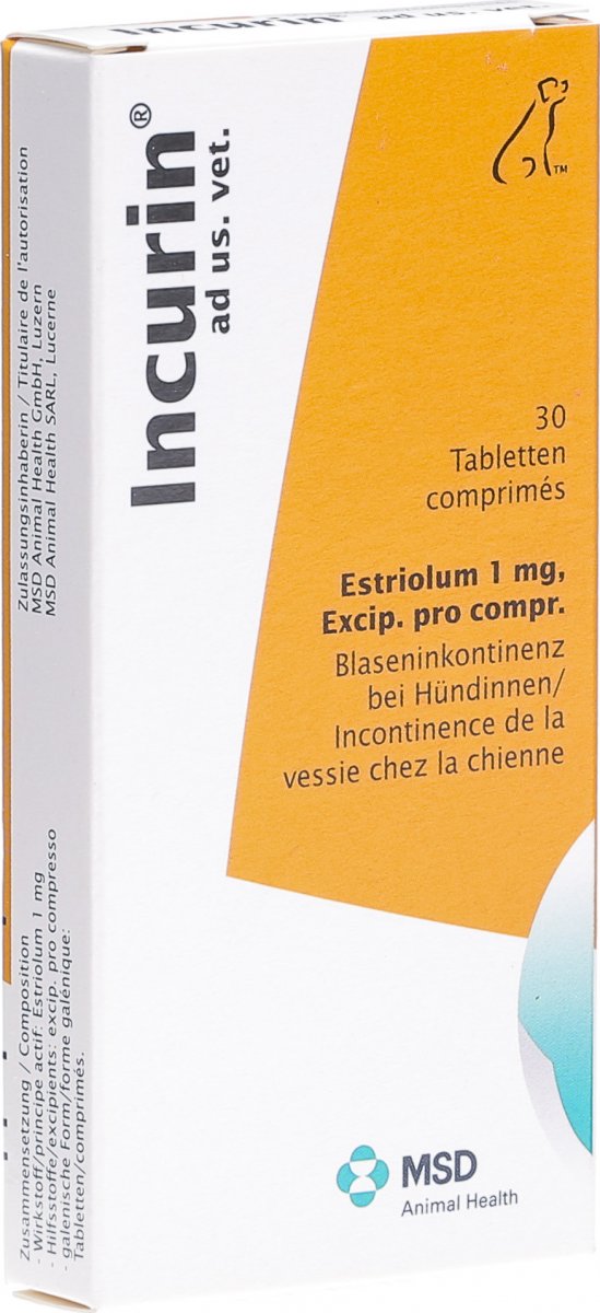Incurin Tabletten Ad Us Vet. 30 Stück in der Adler Apotheke