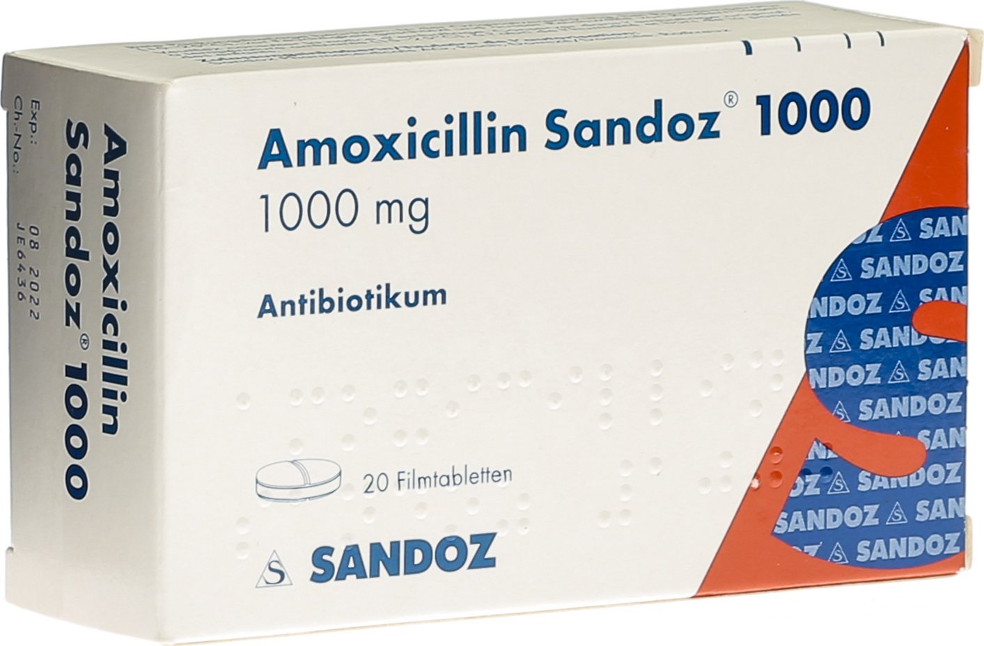 Amoxicillin Sandoz Filmtabletten 1000mg 20 Stück in der Adler Apotheke