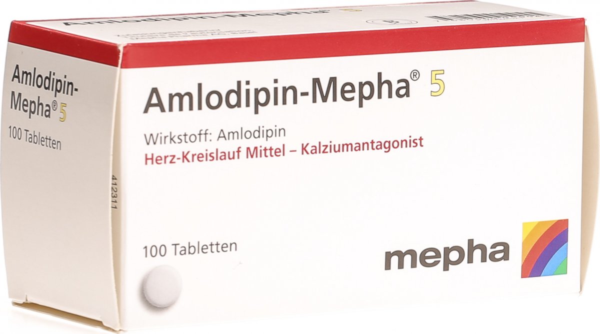 Amlodipin Mepha 5 Tabletten 5mg 100 Stück in der Adler Apotheke