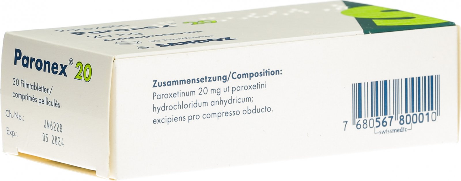 Paronex Filmtabletten 20mg 30 Stück in der Adler Apotheke