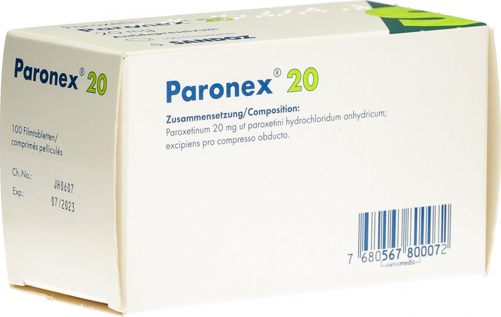 Paronex Filmtabletten 20mg 100 Stück in der Adler Apotheke