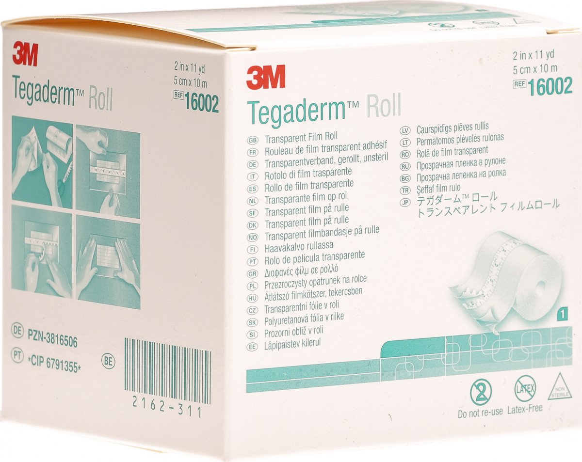 3M Tegaderm Roll Folienverband 5cm x 10m Transparent in der Adler Apotheke
