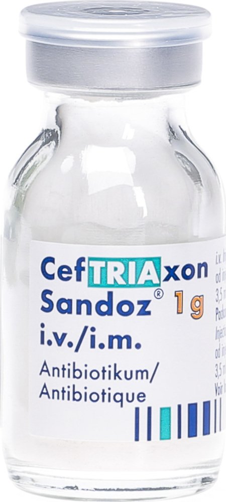 Ceftriaxon Sandoz Trockensubstanz 1g Durchstechflasche in der Adler
