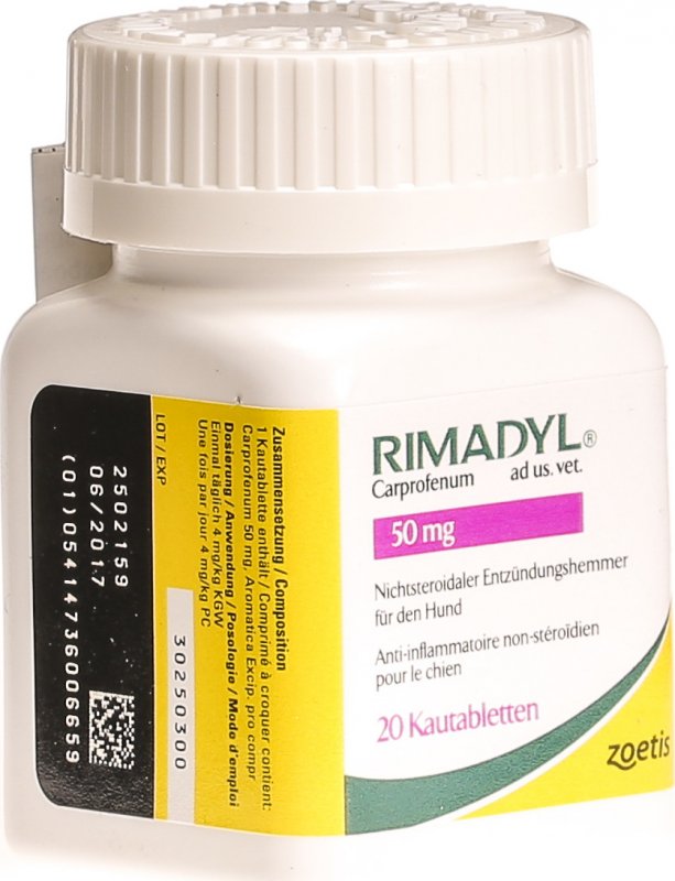 Rimadyl Kautabletten 50mg Ad Us Vet. 20 Stück in der Adler Apotheke