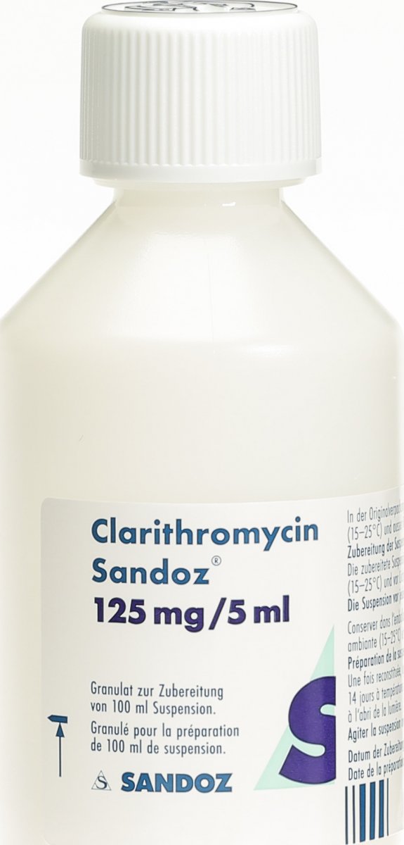 Clarithromycin Sandoz Suspension 125mg/5ml 100ml in der Adler Apotheke