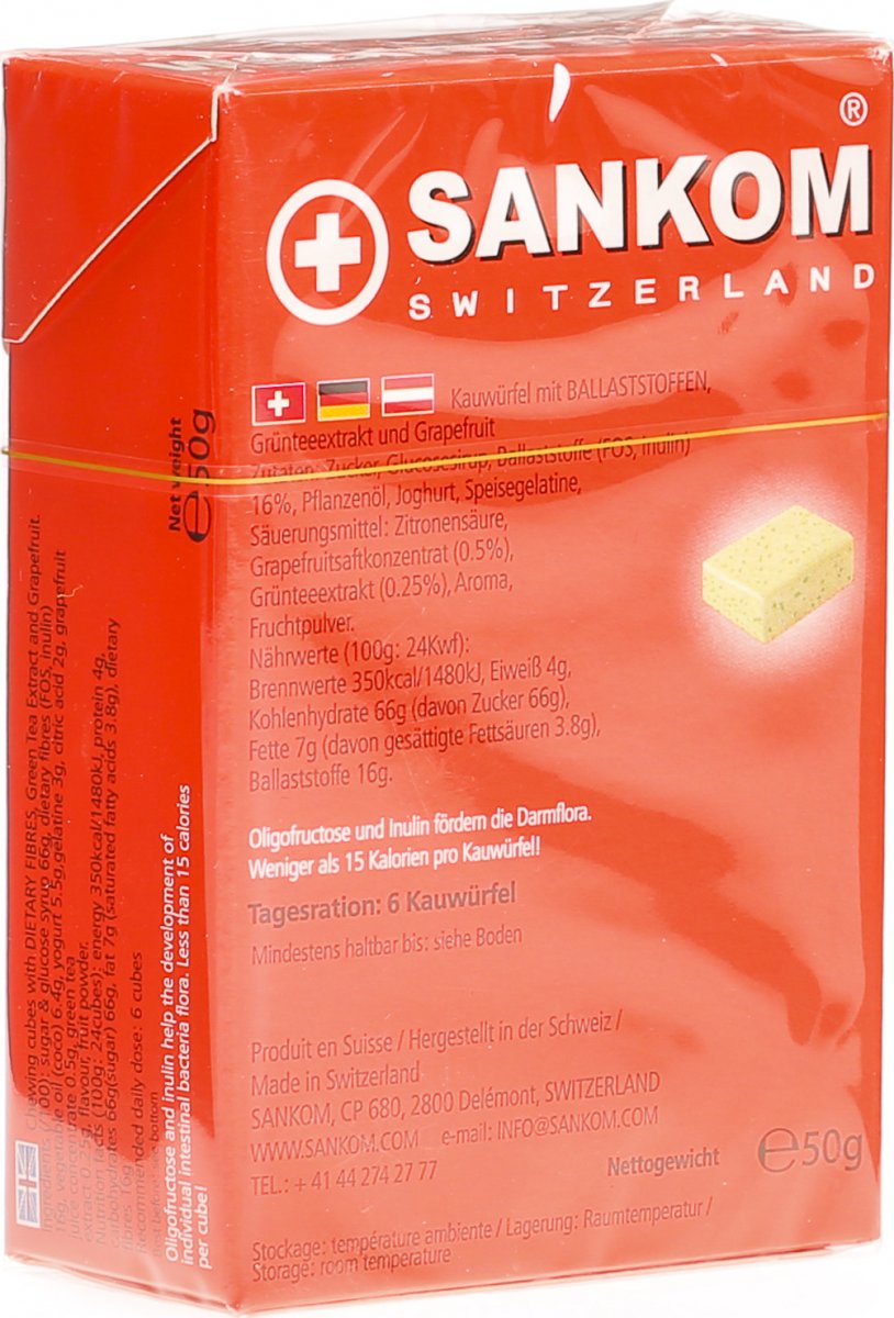 Sankom Nahrungsfasern Kautabletten Gr Tee Grapef 12 Stück in der Adler