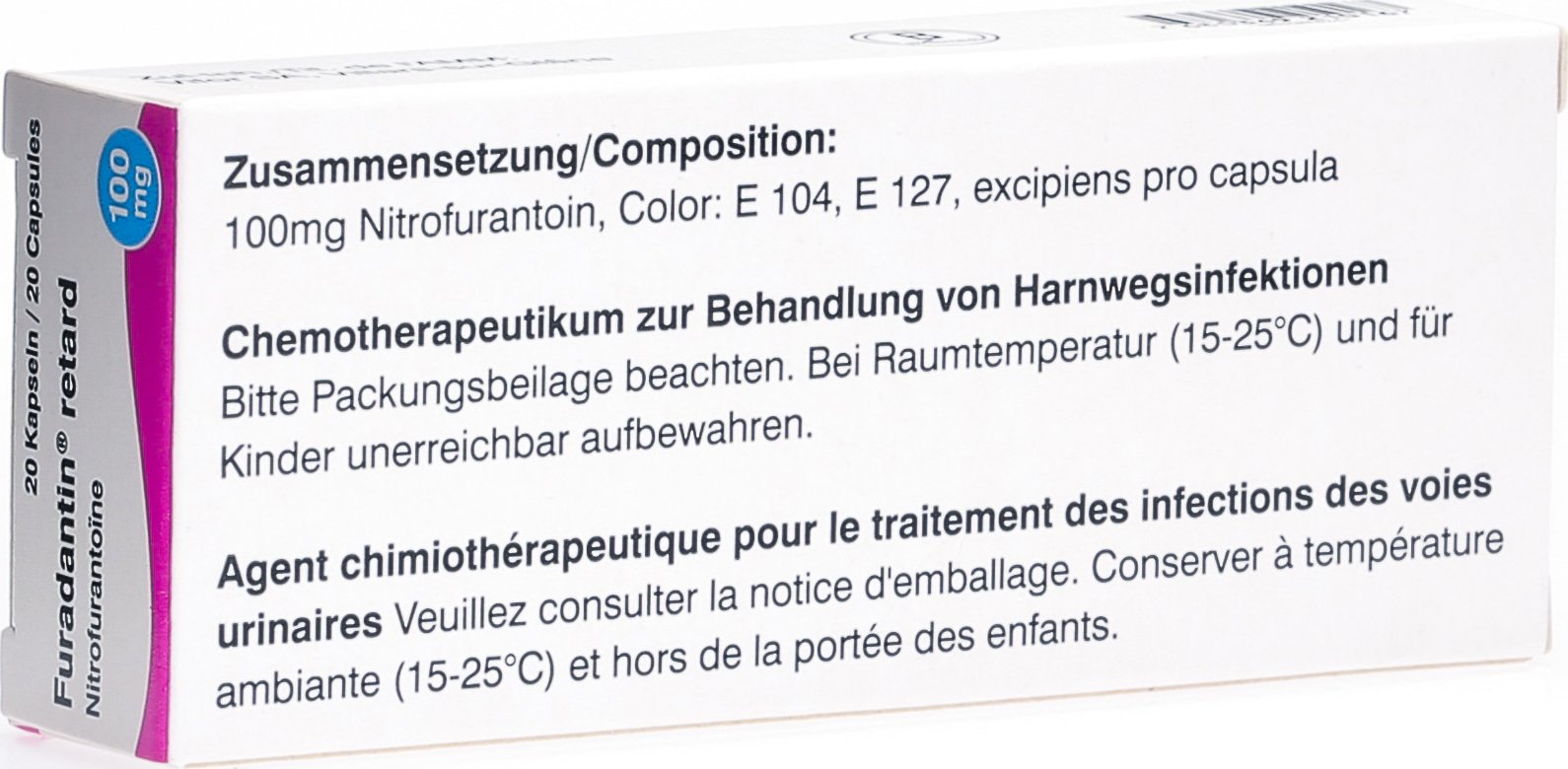 Furadantin Retardkapseln 100 Mg Dosierung www.adlershop.ch