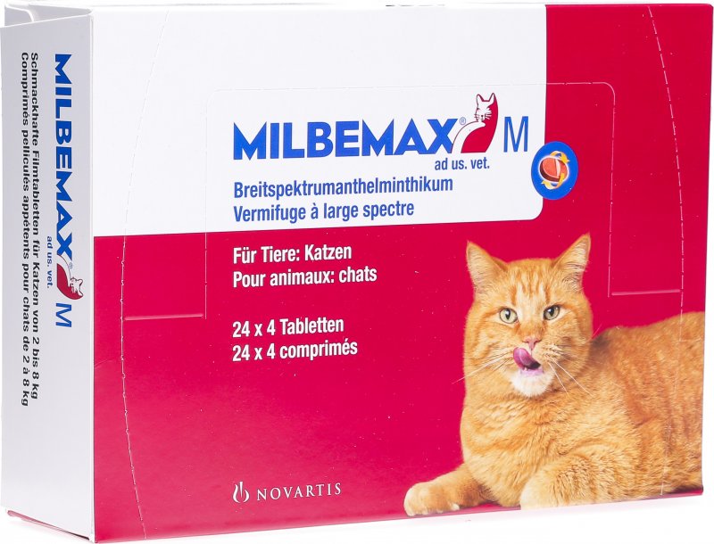 Tabletten Gegen Rolligkeit Bei Katzen Kaufen Milbemax M Tabletten Katze 24x 4 Stück in der Adler Apotheke