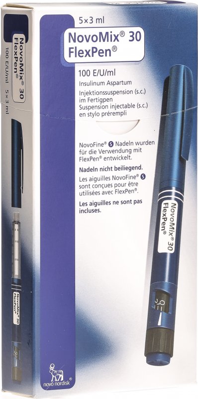 Insulin Novomix 30 Flexpen Fertigpen 5x 3ml in der Adler Apotheke