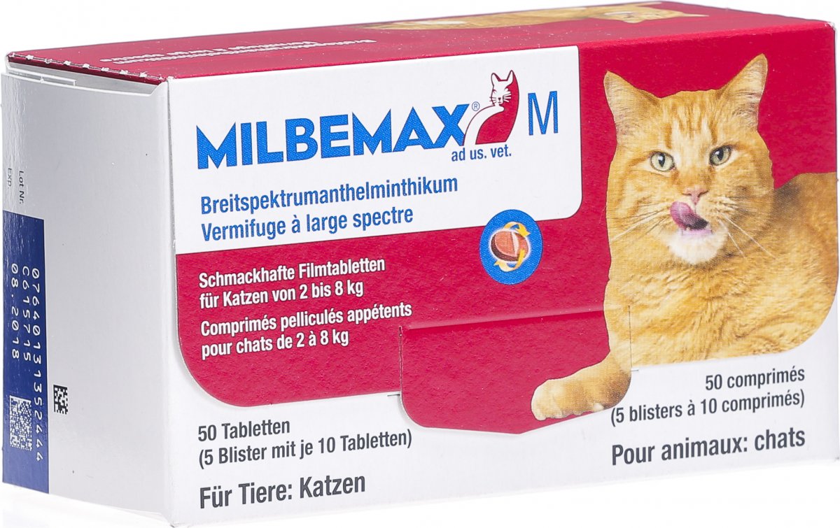 Milbemax M Tabletten Katze 5x 10 Stück in der Adler Apotheke