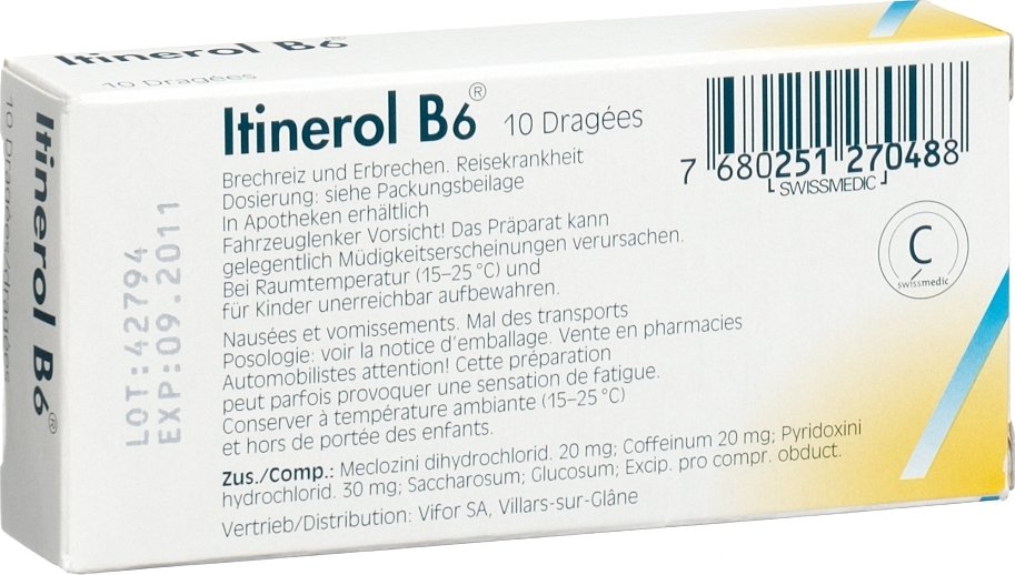 Itinerol B6 10 Dragees in der Adler Apotheke