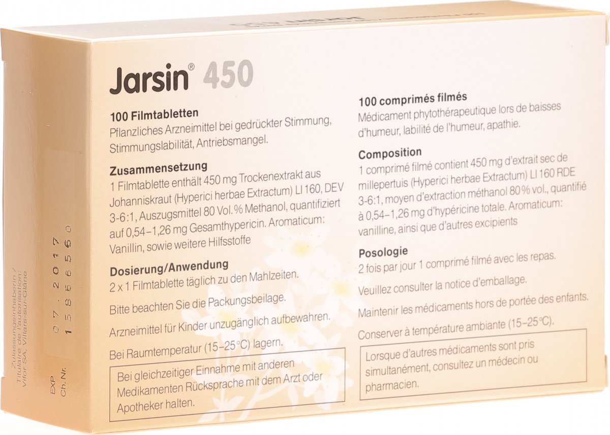 Jarsin 450mg 100 Tabletten in der Adler Apotheke