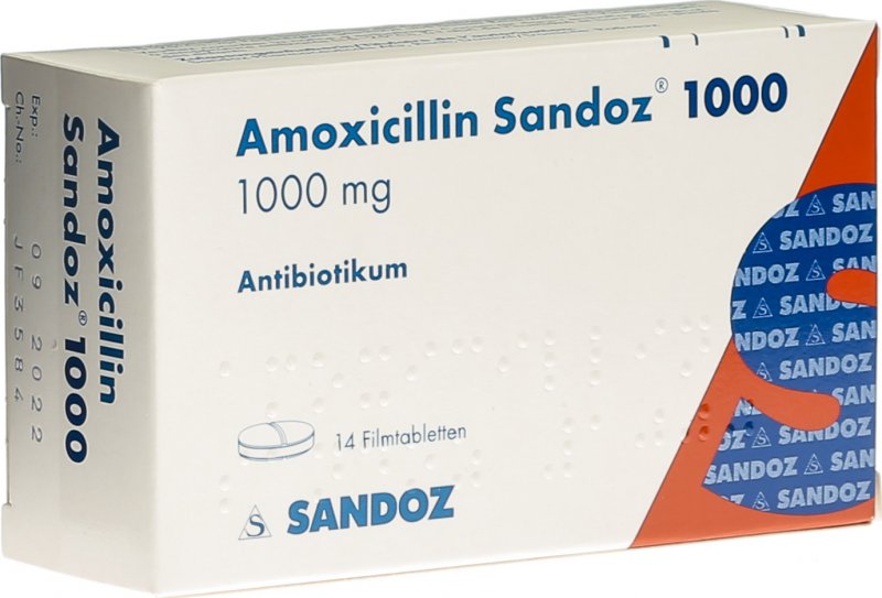 Amoxicillin Sandoz Filmtabletten 1000mg 14 Stück in der Adler Apotheke