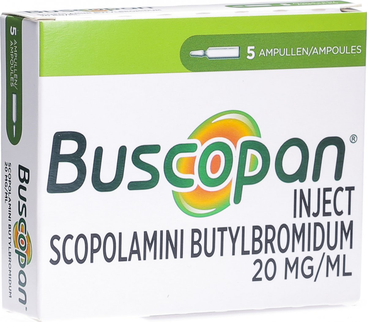 Buscopan Inject Injektionslösung 20mg/ml 5 Ampullen 1ml in der Adler